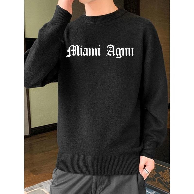 

Men s Sweater, Solid Color, Ribbed Cuffs & Hem, Soft Wool Blend, Windproof & Warm, Daily & Travel XXL