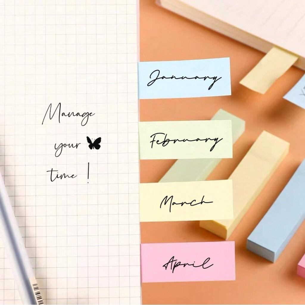 400sheets/pack Small Rectangle Colorful Sticky Note, Message Note For Students,Home,School,Office