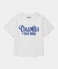 COLUMBIA UNIVERSITY Uni Women Curved Slim-Fit S/S T-Shirts_White