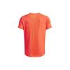 Under Armour Rush Series Solid Color Embossed Print Training Round Neck Dopamine Short Sleeve T-Shirt Men Tops Orange 1376790-877