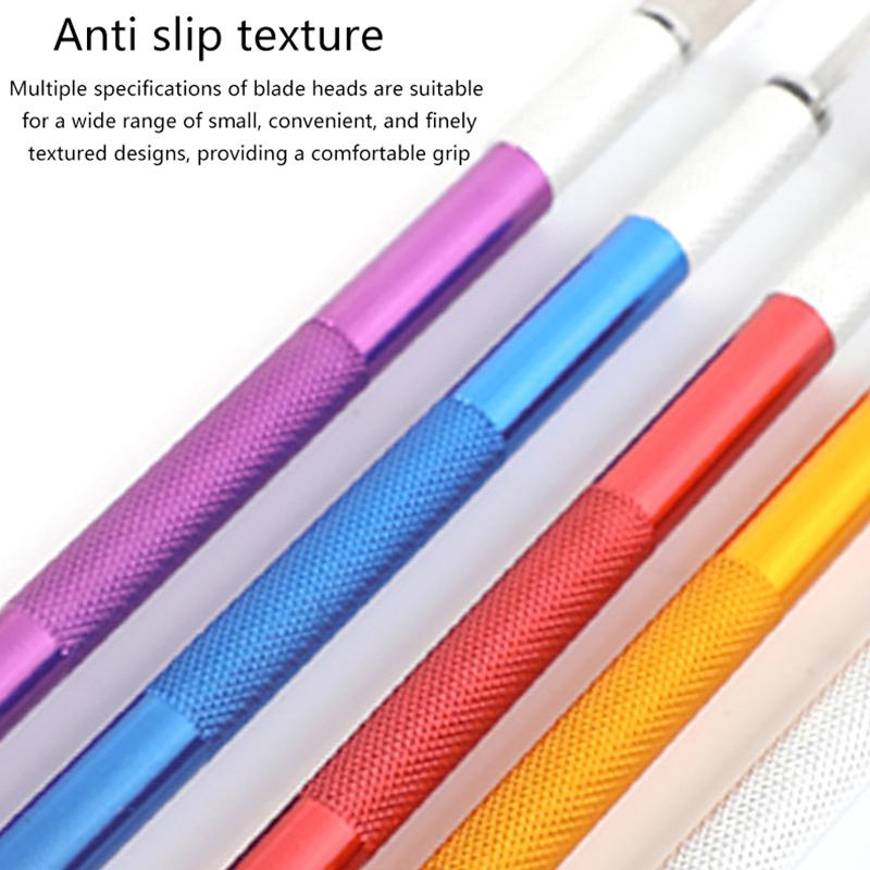 Non-Slip Metal Scalpel Knife Tools Kit Cutter Engraving Craft Knives + 10pcs Blades Mobile Phone PCB DIY Repair Hand Tools