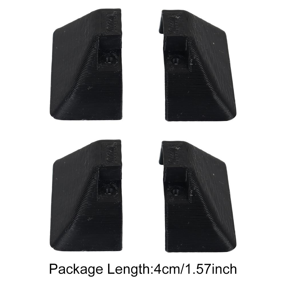 4pcs Caravan Awning Rail/Side Skirt End Cap Set Black Plastic RV Sunshade Guide Rail End Cover Motorhome Accessories Cover Cap