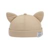 Fashion Cotton Cat Ears Landlord Hat Adjustable Solid Color Melon Skin Hat Hip Hop Brimless Docker Cap Outdoor