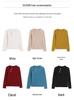 Women's Slim Fit Cashmere Sweater - Round Neck Ribbed with Diagonal Buttons, Elegant Knitwear for Autumn and Winter
