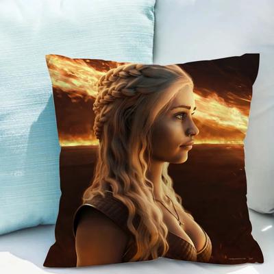 Daenerys Targaryens Cushion Cover for Pillow Covers Decorative Pillowcase 45*45 Pillowcases 50x50 Couch Pillows Short Plush Sofa