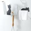 Bathroom Paper Towel Holder Stainless Steel Storage Shelf with Cat Design Mount Organization for Guest House Travel Fridge