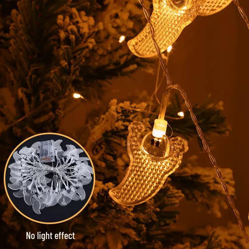 Halloween LED String Lights - Soft PVC, Pumpkin, Ghost, Bat, Skull Decoration