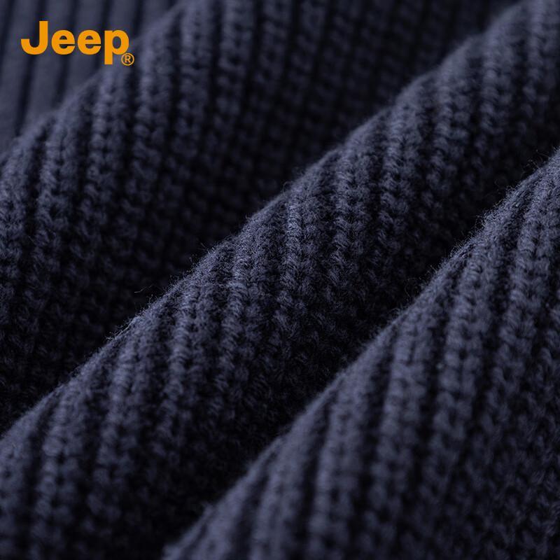 JEEP Men's American Style Warm Collared Sweater