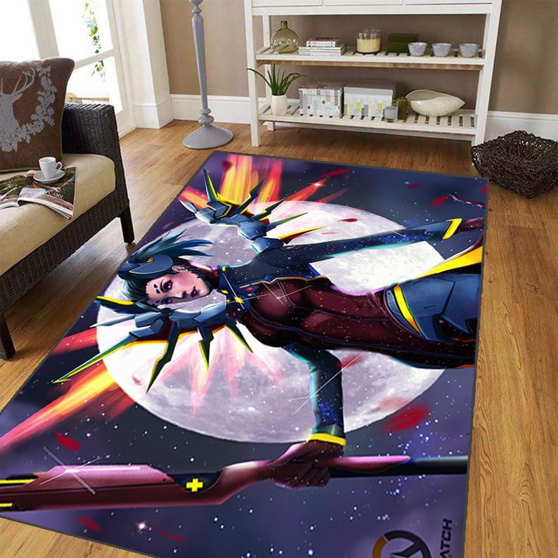 Covor Overwatch pentru sufragerie, covor moale de flanel pentru dormitor, covoraș anti-alunecare pentru baie, covoraș de joacă pentru copii, covor anime pentru decorare