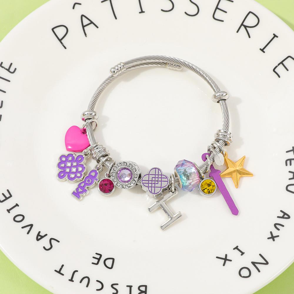 Anime Demon Hunters Series Bead Bracelet Y2K Harajuku Personalized Cosplay Bangle Jewelry Gift For Women Girls