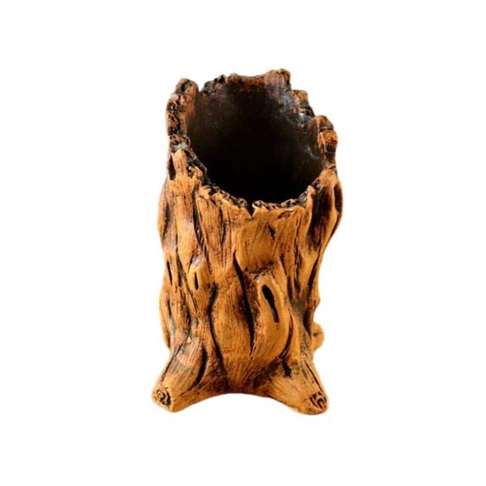 Home Decoration Imitation Wood Flowerpot Cement Pile Log Planter for Herbs Strawberries