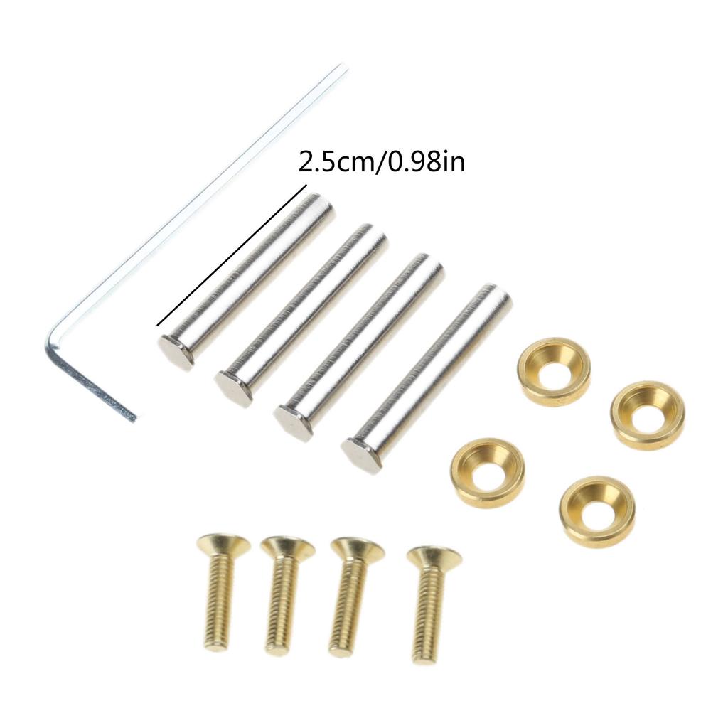 4pc Metal Screws for 25mm Thickness Computer Fan Flat Head Mount Screws Double Locking Fasteners Chassis Fan Nut Screw