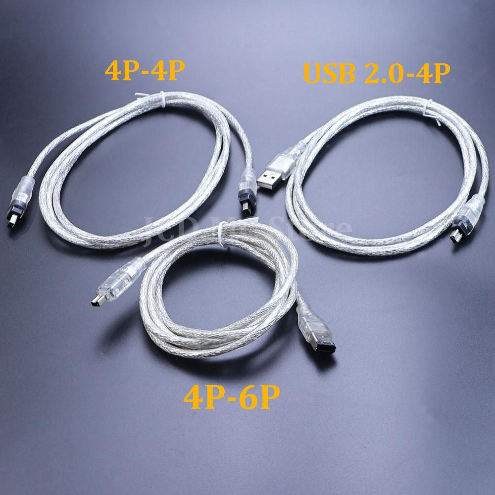 For 1394 Firewire USB to 4P / 6P to 4P / 4P to 4P IEEE 1394 Connection Wire For MINI DV HDV 1394 Camera Video Capture Data Cable