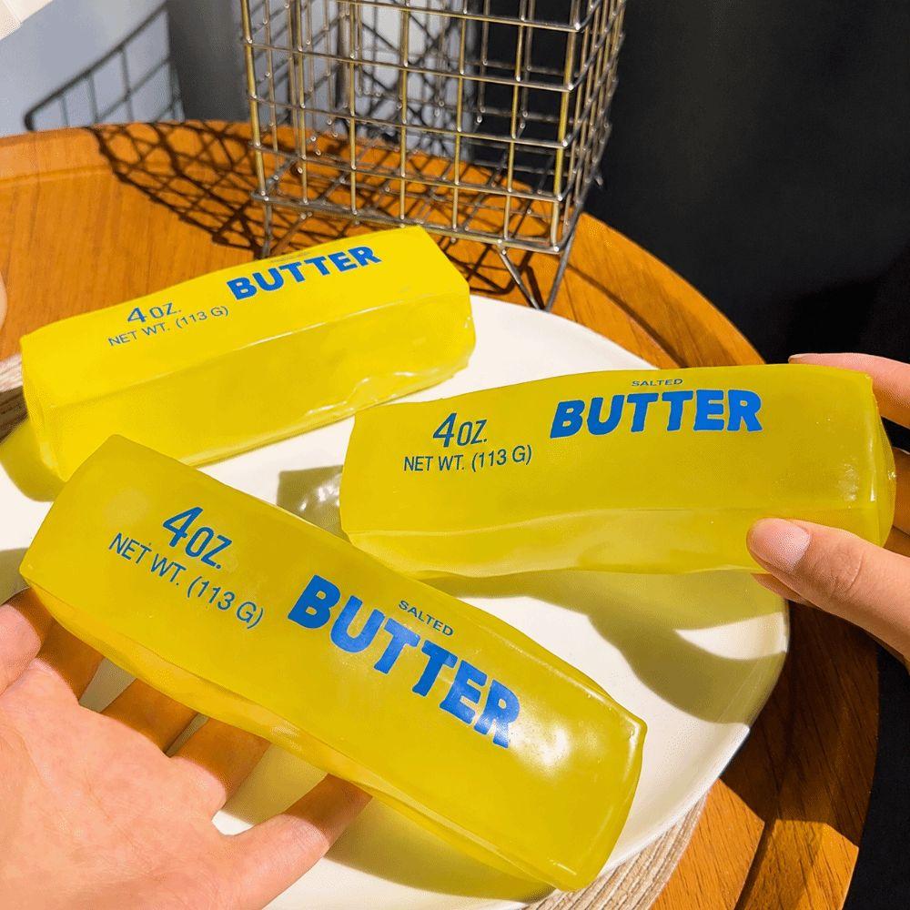 Plasticity Butter Stick Squeezing Toy Non Rebound Butter Stick Squishy Toy  Office Desk Toy