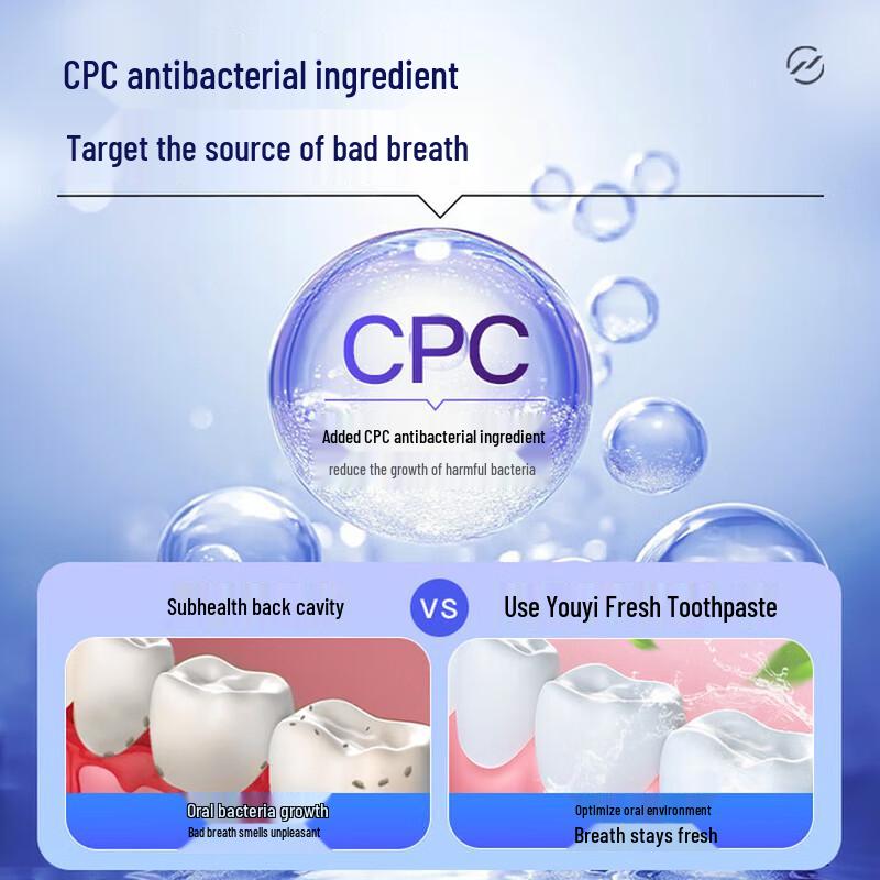 Shuke & Youyi Fresh Probiotic Toothpaste, Refreshing Fruit Flavor Twin Pack