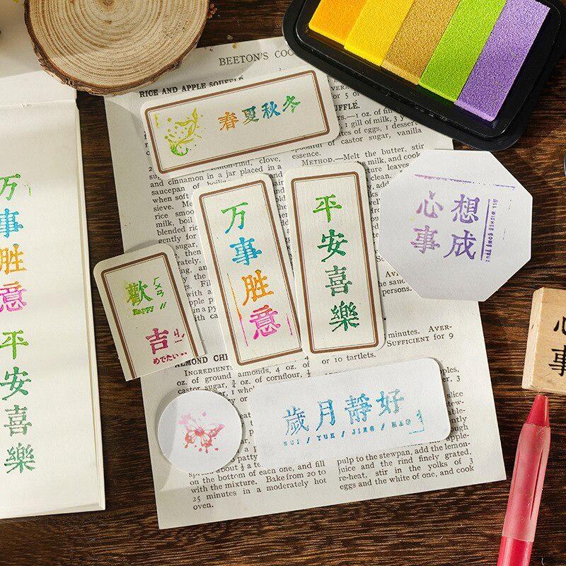 Gradient InkPad Cute Fashion Oil Based for DIY Craft Rubber Stamps Colorful Ink Pad Fabric Wood Paper Wedding Gift Finger Print