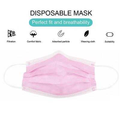50-200 Stück Einwegmasken Halbes Gesicht Ohrschlaufe Maske Staubschutz 3-lagig Schützend