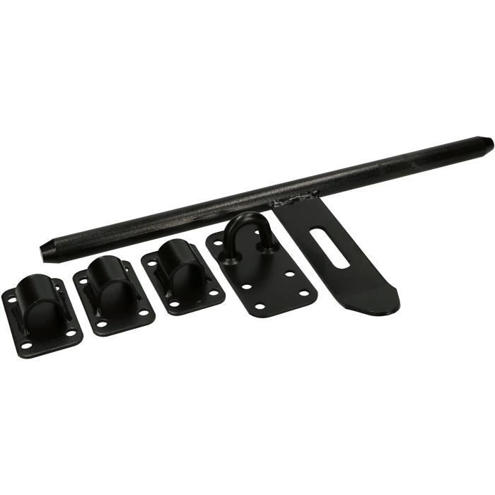 Verrou de porte - KOTARBAU - 340 mm - Acier massif - Noir - Securité 4