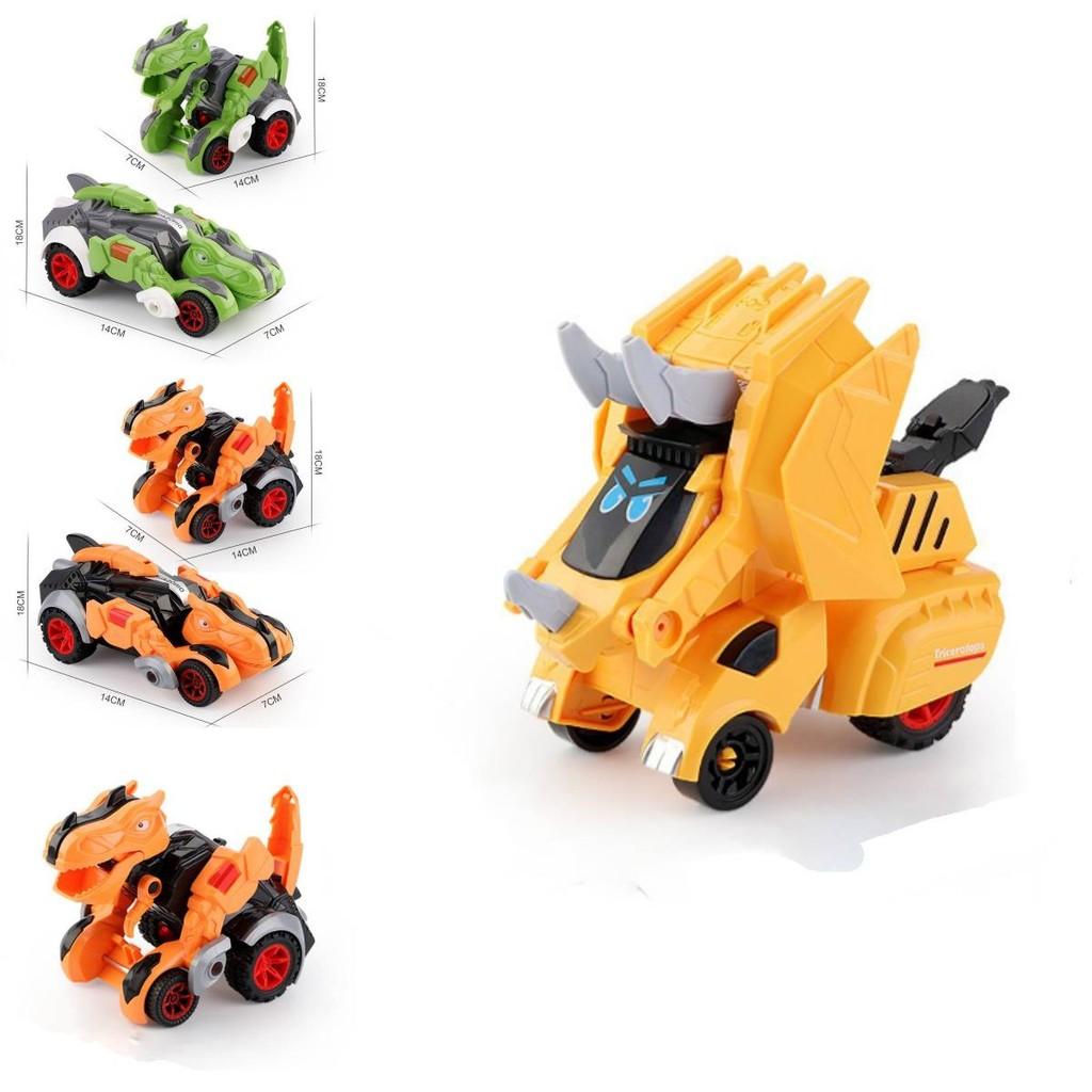 Incredible Inertia Impact Transforming Dinosaur Car Toy For Kids Boys With Colorful Designs