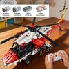 1528PCS High Simulation Coast Rescue Helicopter Building Bricks DIY Puzzle Aircraft Model Birthday Gifts for Children