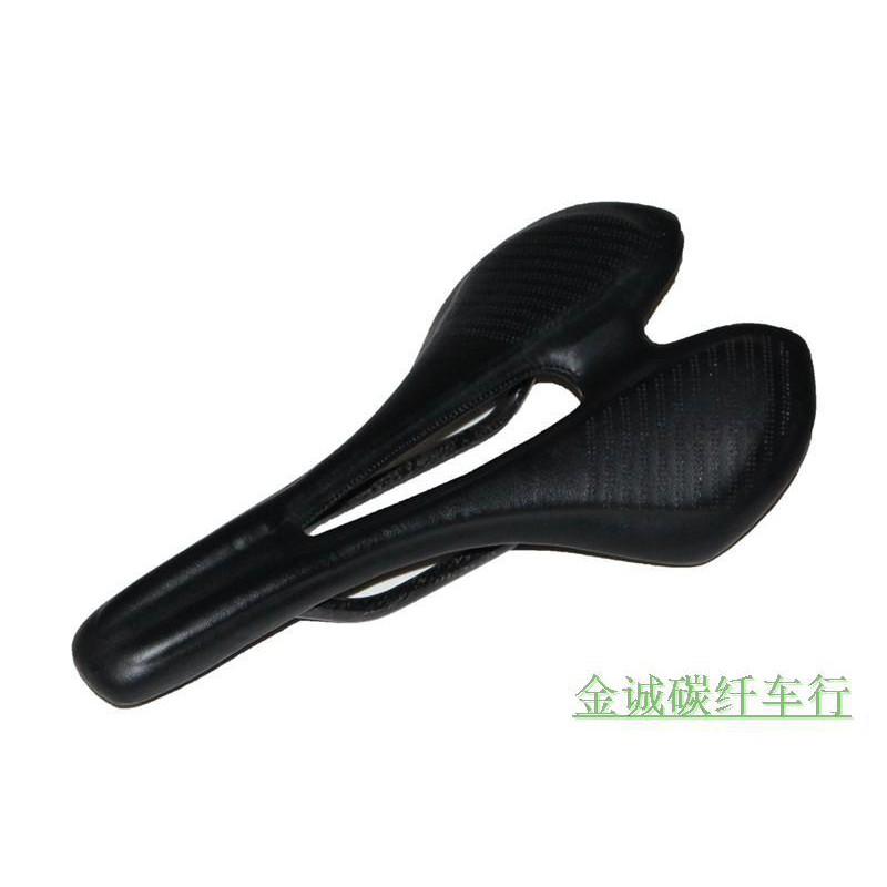 Carbon Fiber Bicycle Saddle Road Mountain Bikes With Rail Synthetic Leather Cover