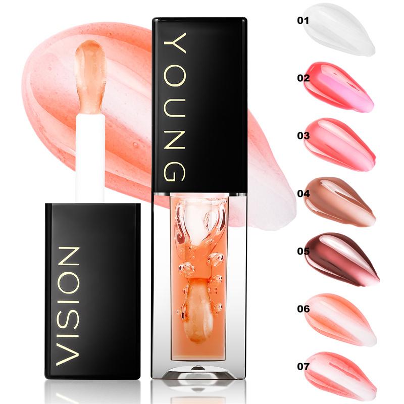 7 Color Mirror Lip Oil Set Beep Lip Liquid Lipstick Moisturizing and Moisturizing Lip Gloss Pearl Hydrating Nude Lip Gloss