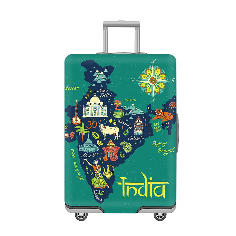 Vlastní elastický potah na kufr, zesílená ochrana proti prachu s potištěným obrázkem