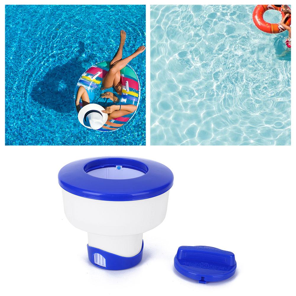 PVC Strong Structure 8 Inch Folding Swimming Pool Chemical Floating Automatic Cleaning Dispenser Spa Accessory