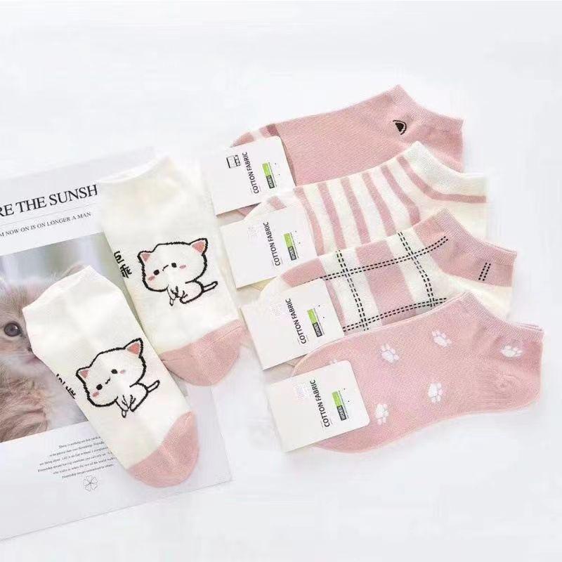 

«Весна и лето, милые белые носки Cloud Bear для женщин» Nude Socks