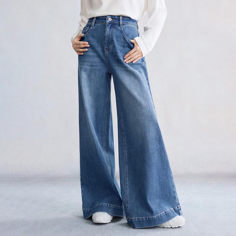 INMAN Women s High-Waist Loose Wide-Leg Jeans 28