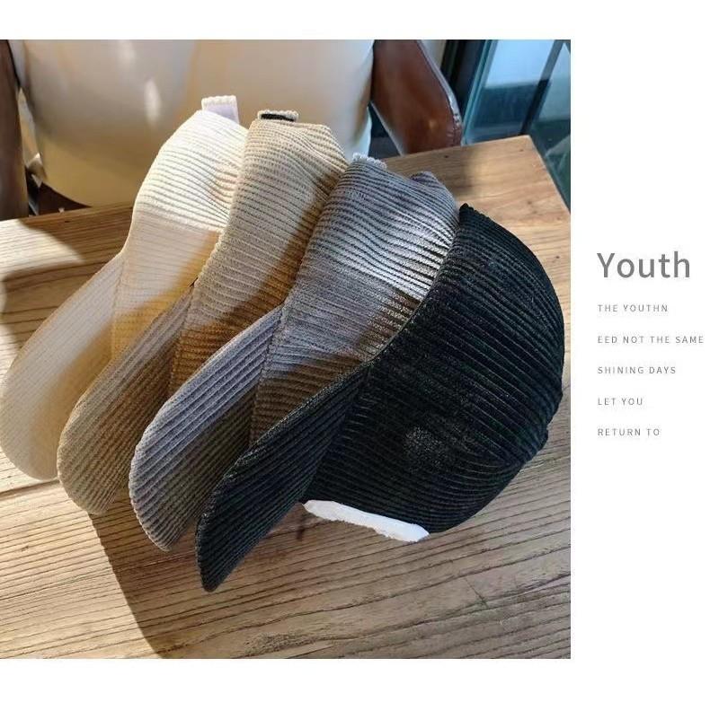 Stylish Corduroy Duckbill Cap For Winter Comfortable Unisex Hat Baseball