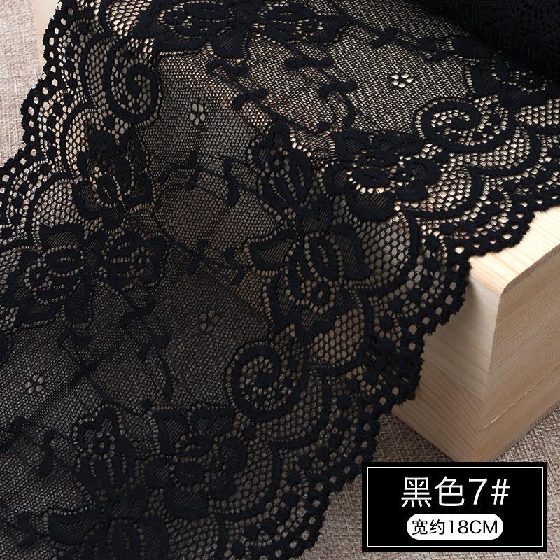Koronka Koronka Ubrania Dekoracyjne Spódnica Tkanina Akcesoria Tkaninowe Czarno-Białe Ręcznie Robione DIY Szeroka Koronka z Koronkową Krawędzią