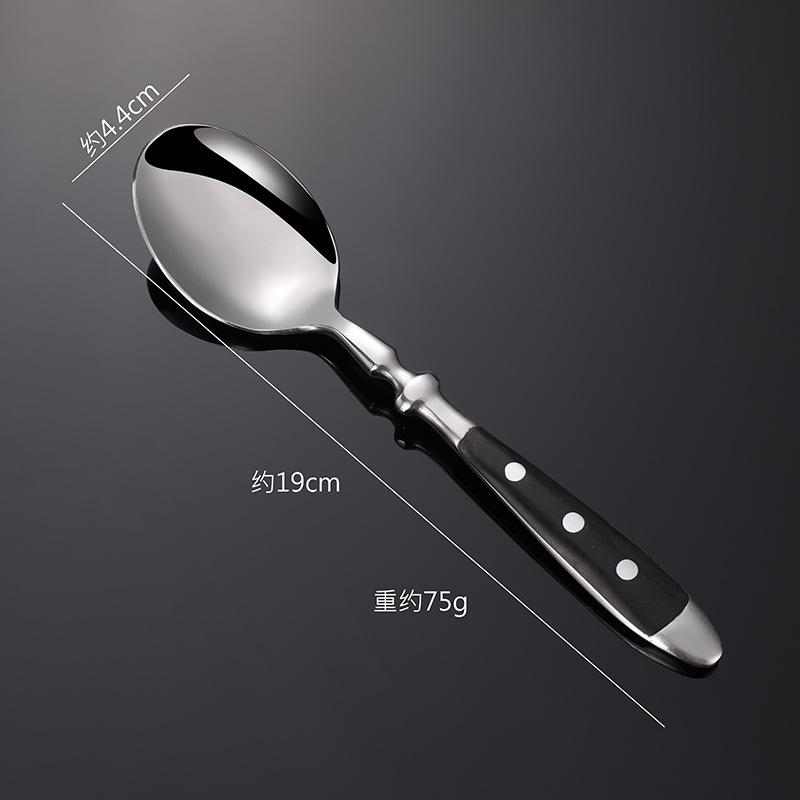 Western Stainless Steel Cutlery Set Wooden Handle Dining Knife Fork Tea Spoon Tableware Set Kitchen Dinnerware