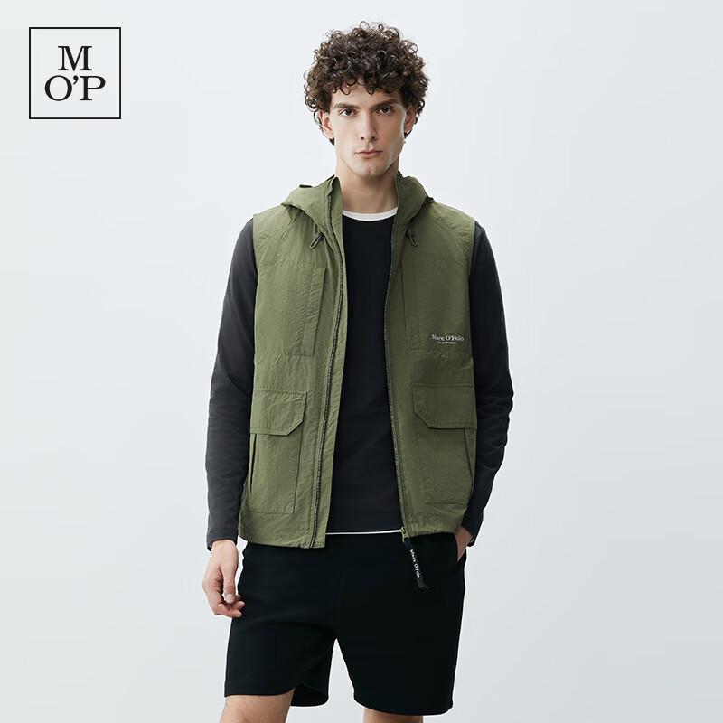 

Marc O Polo Men s Layered Multi-Pocket Hooded Vest L