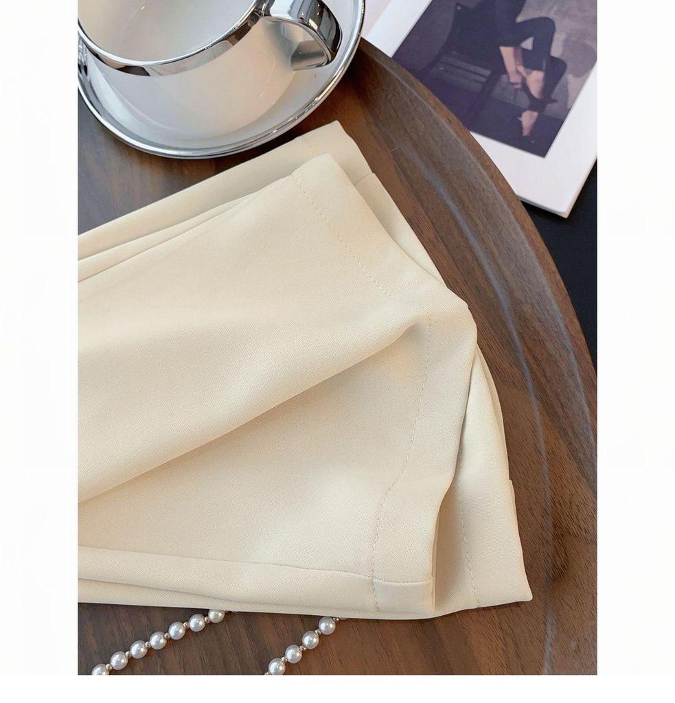 Women's Floor-Length Wide-Leg Pants, Spring/Summer 2026, High-Waisted, Loose Fit, Versatile for Petite Figures, Lightweight, Casual.