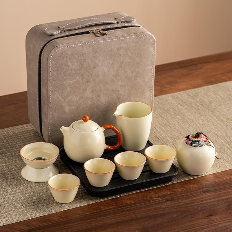 

Ru kiln kung fu tea set household open teapot tea tray office high-end tea brewing dragon egg teapot complete set Chinese style
