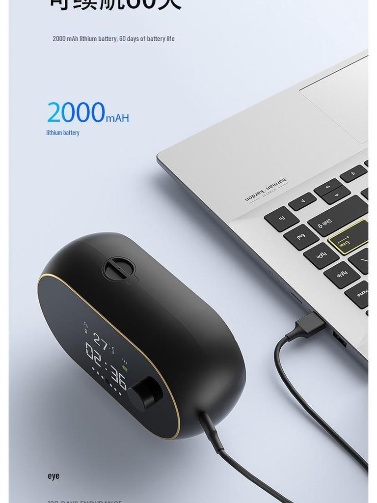Wall-Mounted Smart Induction Foam Hand Sanitizer with USB Charging & Clock