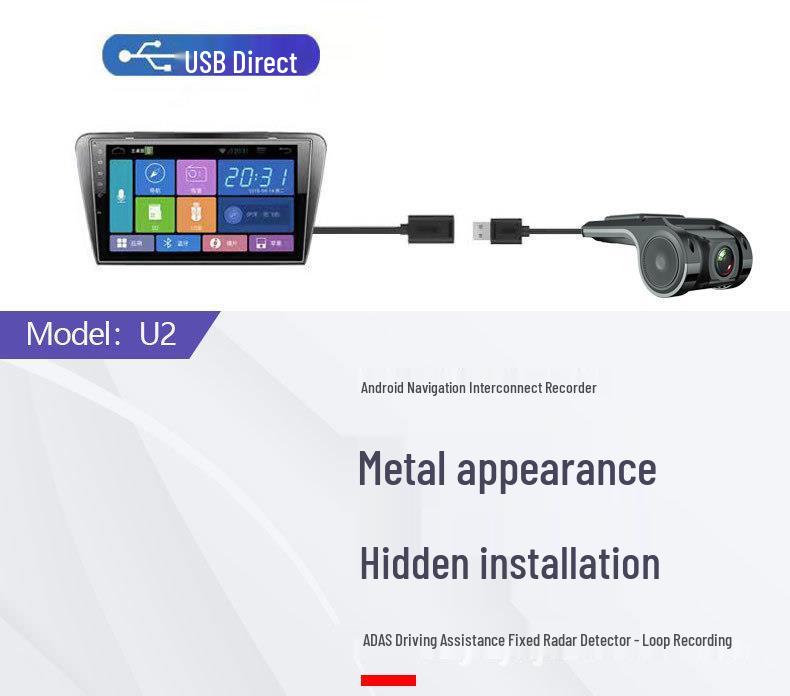 Popular Android Dash Cam with Large Screen, USB, ADAS, and Electronic Dog Navigation