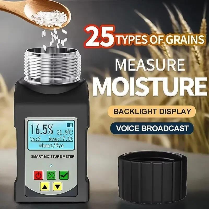 25/40 Kinds Portable Moisture Measurement Tools Grains Smart Digital Moisture Meter High Precision Grain Moisture Detector