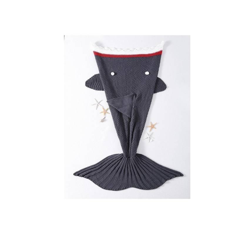 Kids Shark Blanket With Acrylic Material For Childrens Bedroom Use