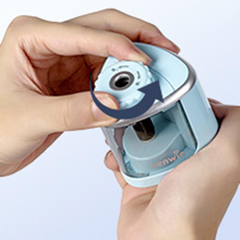 Electric Auto Pencil Sharpener Safe Student Helical Steel Blade Sharpener For Artists Kids Adults Colored Pencils