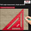 Delixi High-Precision Aluminum Alloy Triangle Ruler