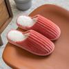 Comfy Linen Slides Striped Open Toe Flat Summer Shoes Indoor Outdoor Slippers