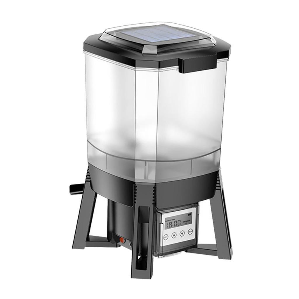 Adjustable Solar Automatic Aquarium Feeder Digital Food Dispenser New Timer Fish Pond Fishpond Intelligent Timing Feeding Device