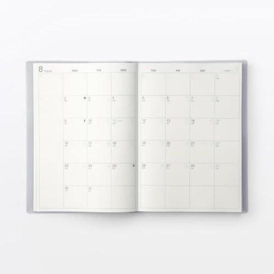 Muji Monday Start Monthly Weekly Schedule Book December 2026 A6 White Gray