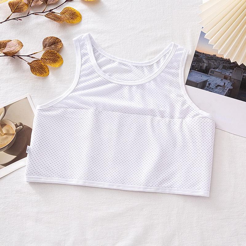 Women Net Chest Breast Binder Tomboy FTM Stretchy Sports Bra Vest Tank Top