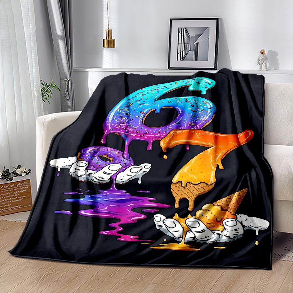 Sixty-seven Blanket,Suitable for sofas, offices, travel, living rooms, Gifts to relatives and friends, Blanket,Suitable for all seasons.