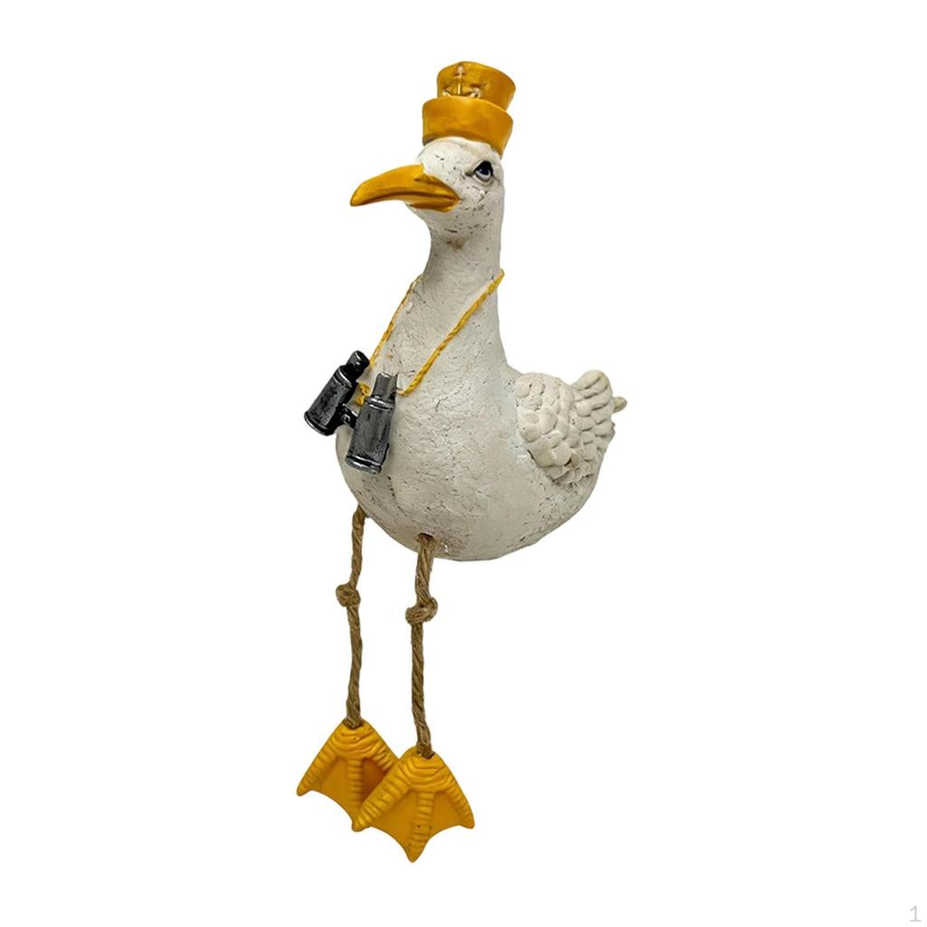 Seabird Statue Animal Sculpture Coastal Decor Nautical Resin Craft Beach Desktop Decoration Dangling