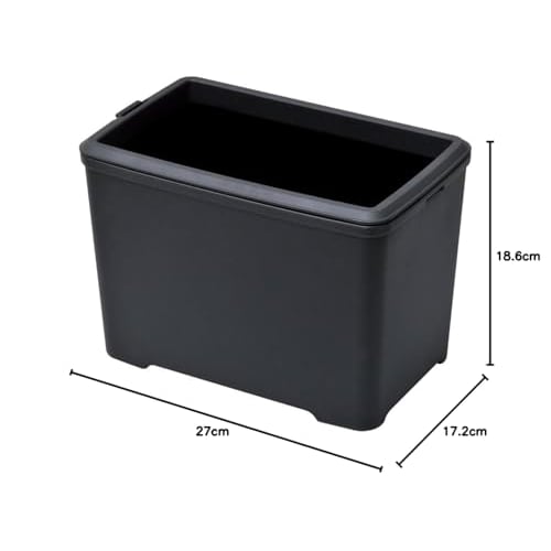 SEIWA Car Supplies Trash Can Dust Box L Ring with Weight Black W732
