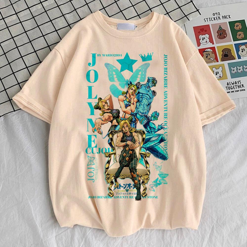 Jojo Bizarre Adventure Steel Ball Run t shirt teen Punk hip hop aesthetic Gothic Trendy top tees Digital Y2k Classic